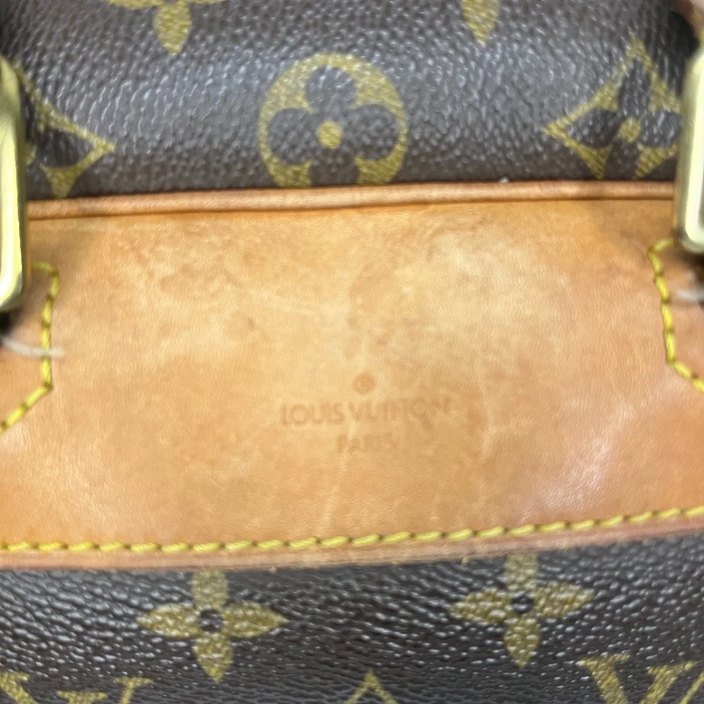 Louis Vuitton Brown Monogram Canvas Travel Bag with Vachetta Leather